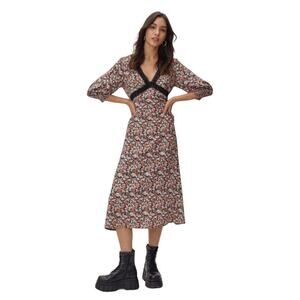 NASTY GAL FLORAL LACE PUFF SLEEVE DRESS